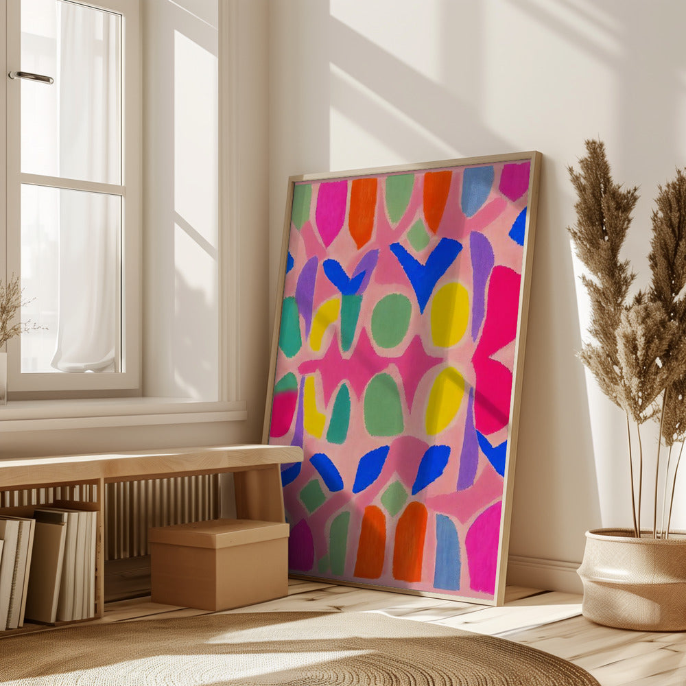 Pastel Neon  Pattern Poster