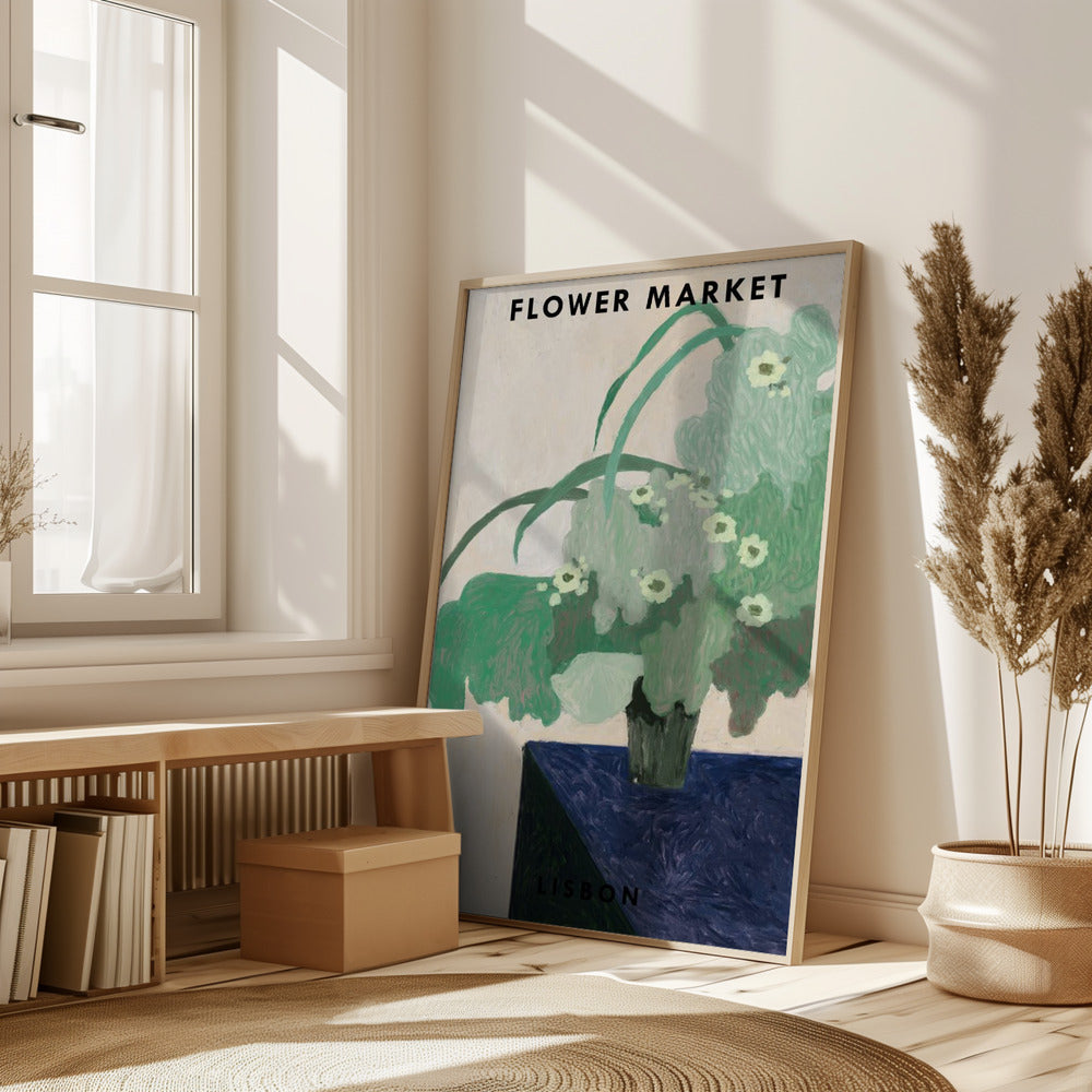 Flower Market. Lisbon Poster