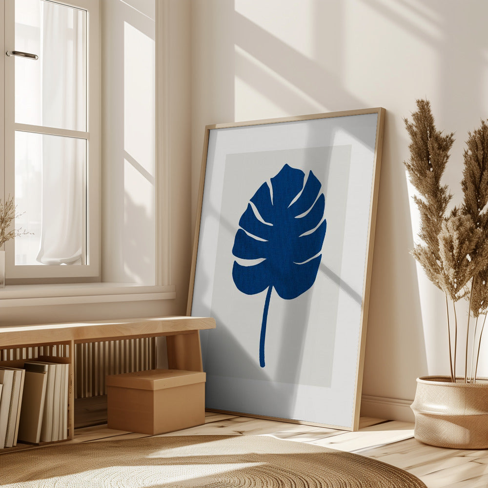 Leaf Blue Poster