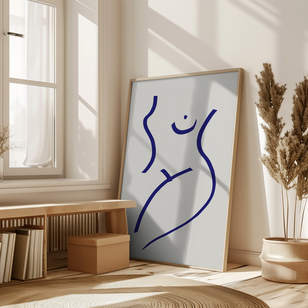 Nude Blue Poster