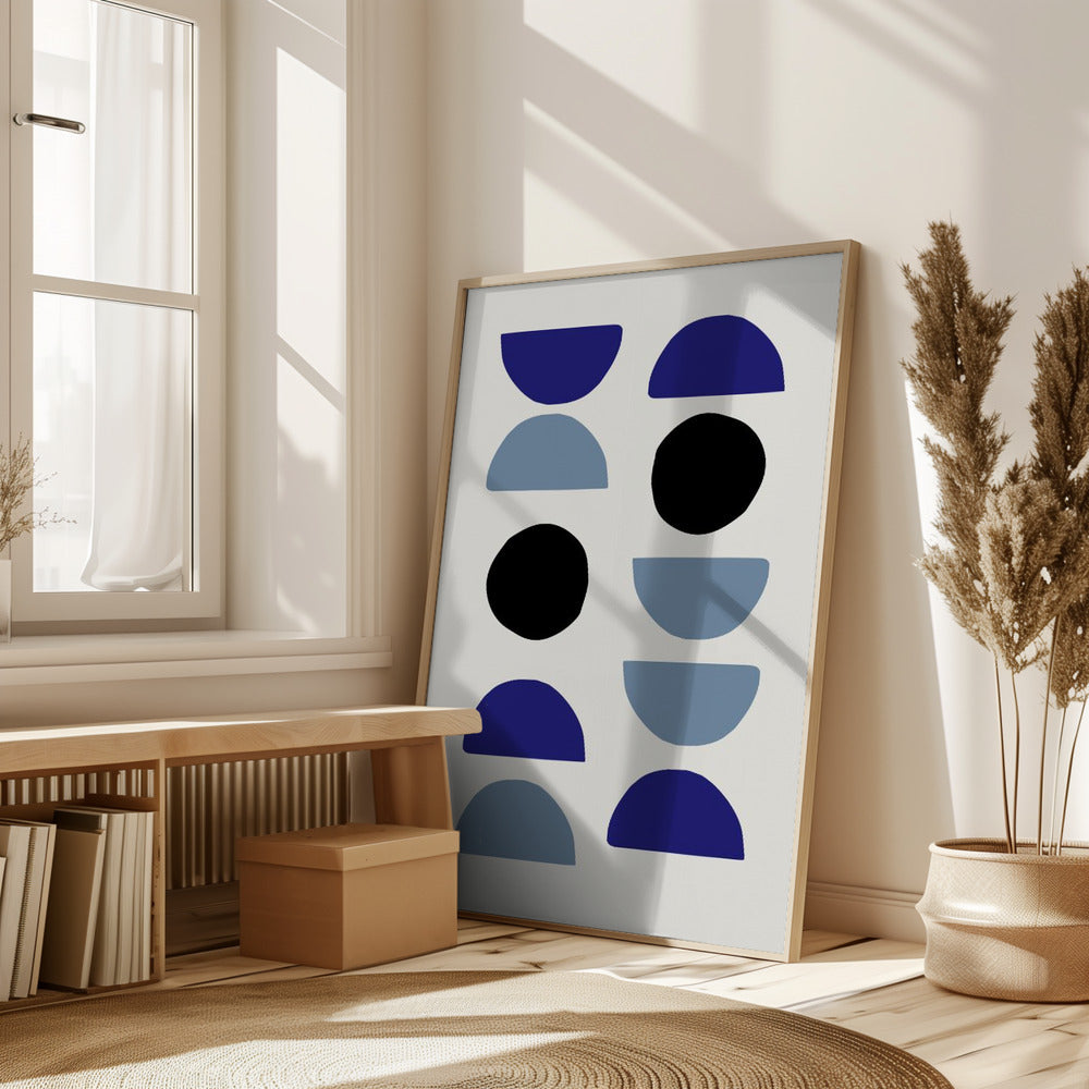 Blue Shapes 2 Poster