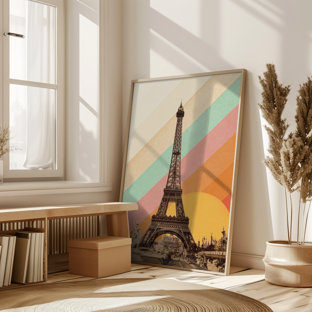 Eiffel Tower Rainbow Poster