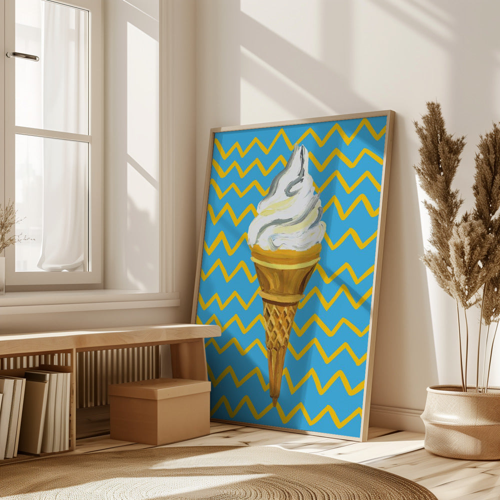 Ice Cream Blue Poster