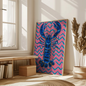 Lobster On Zigzag Poster