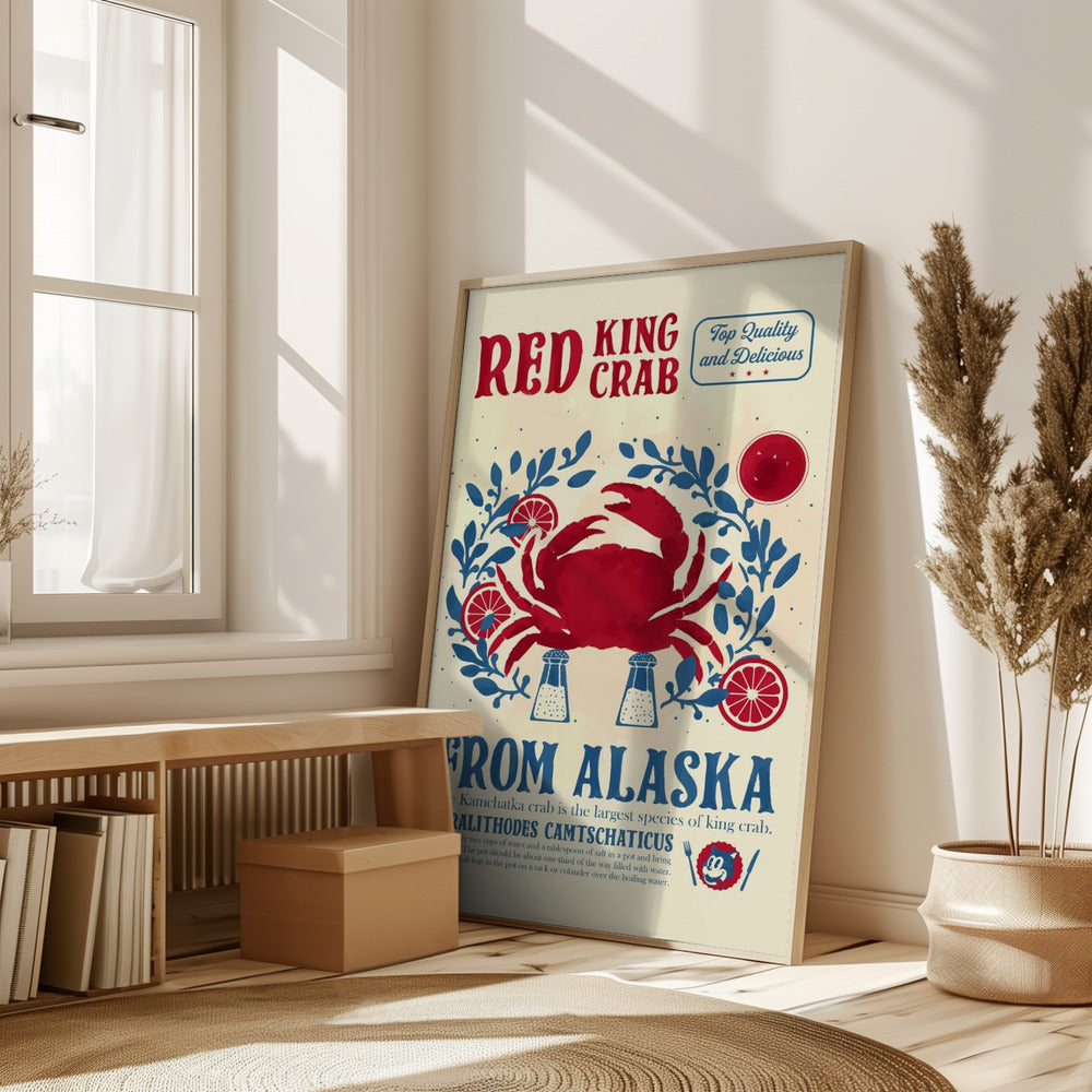 Crab kitchen print Poster