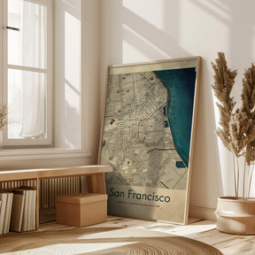 San Francisco retro map Poster