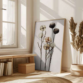 Glass Ball Flowers Poster