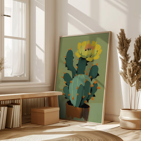 Flowering Cactus Poster