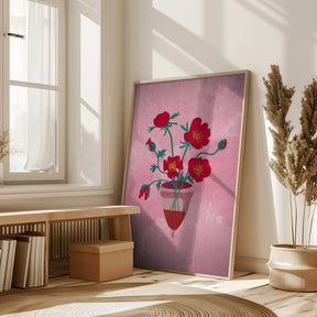 Cup of flowers Poster