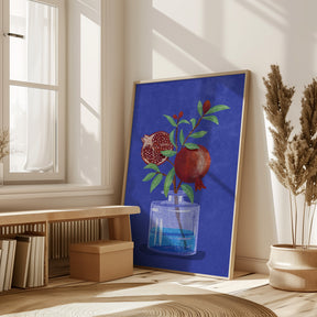 pomegranate in Vase Poster