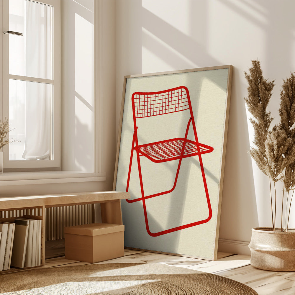 Ted Net Chair Red Poster