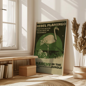 Flamingo rebel print Poster