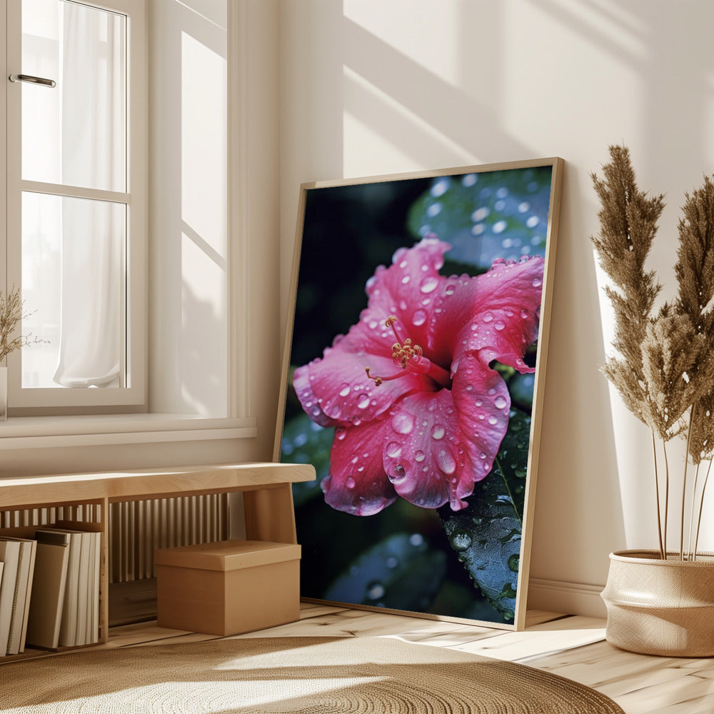 Pink Hibiscus Poster