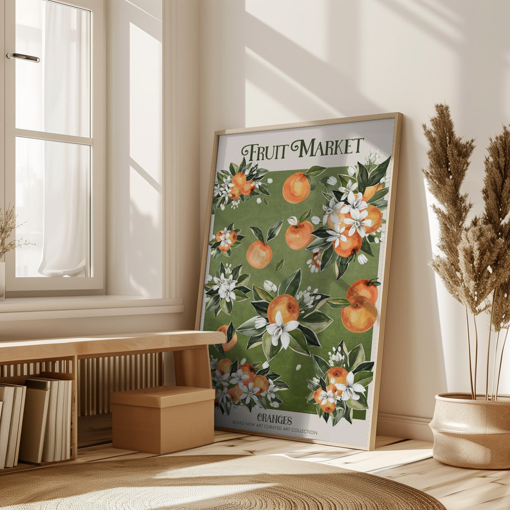 Fruit Market - Oranges Poster