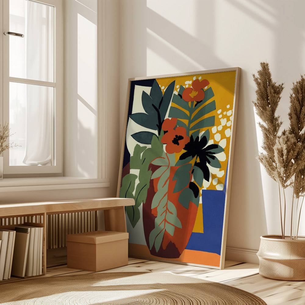 Abstract Flower Impressions Poster