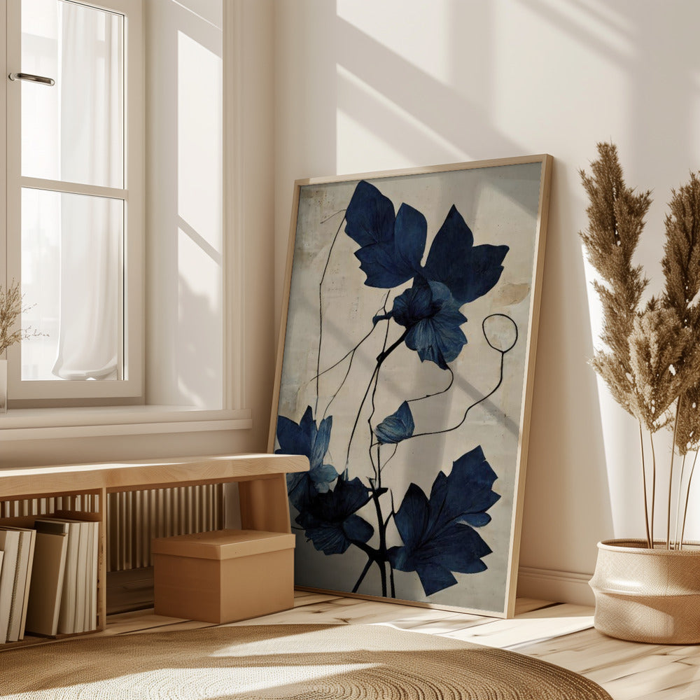 Indigo Flower Poster