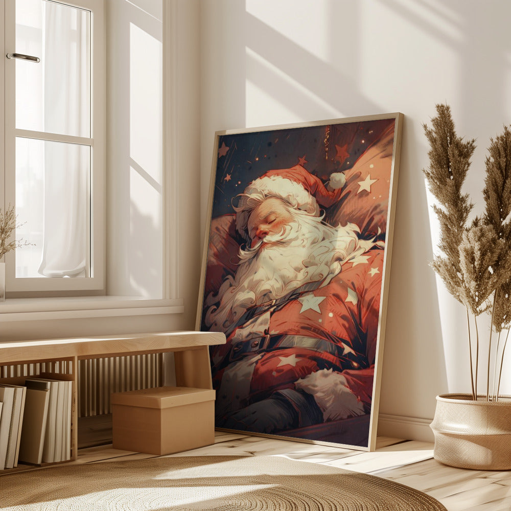 Sleeping Santa Poster