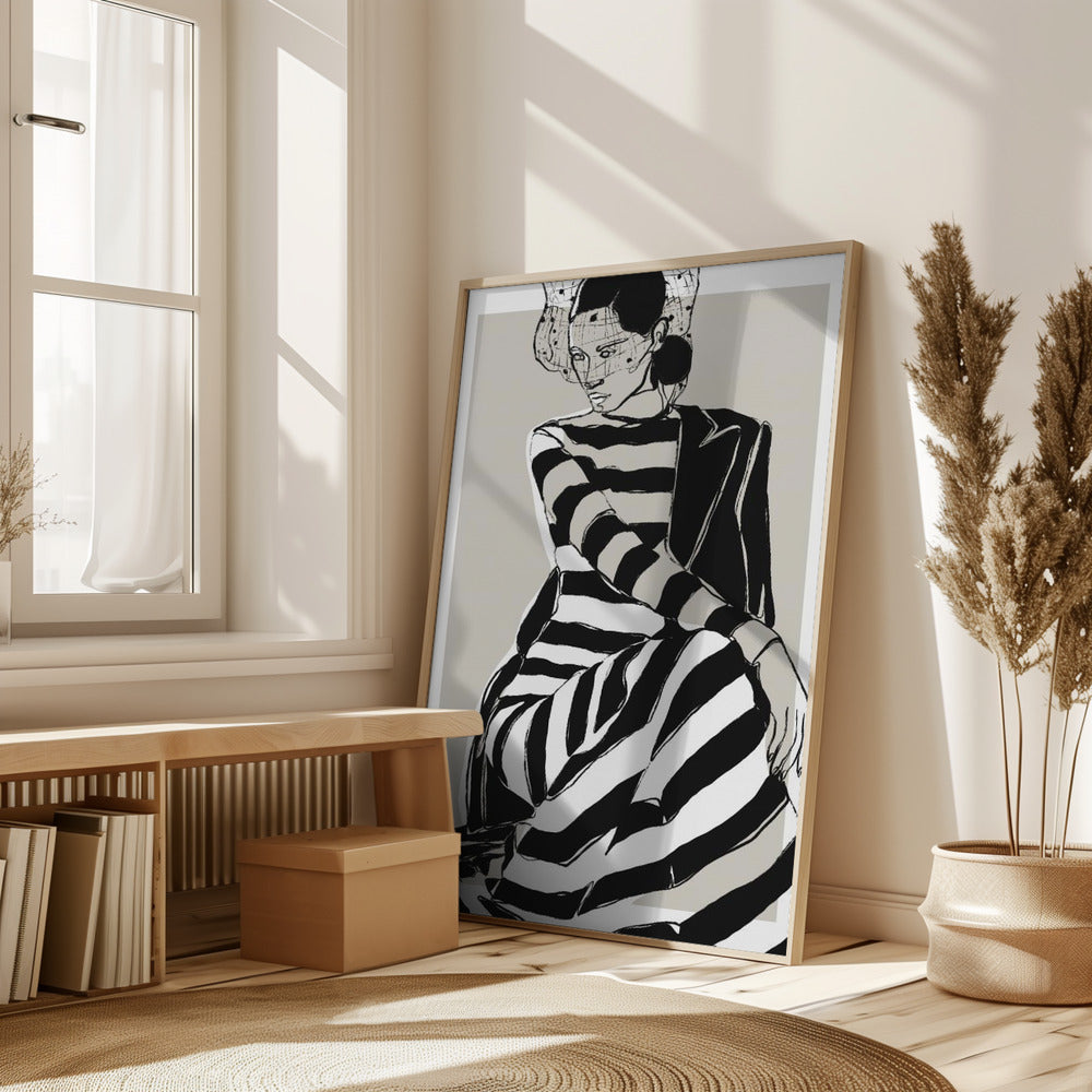 Striped Dress Poster