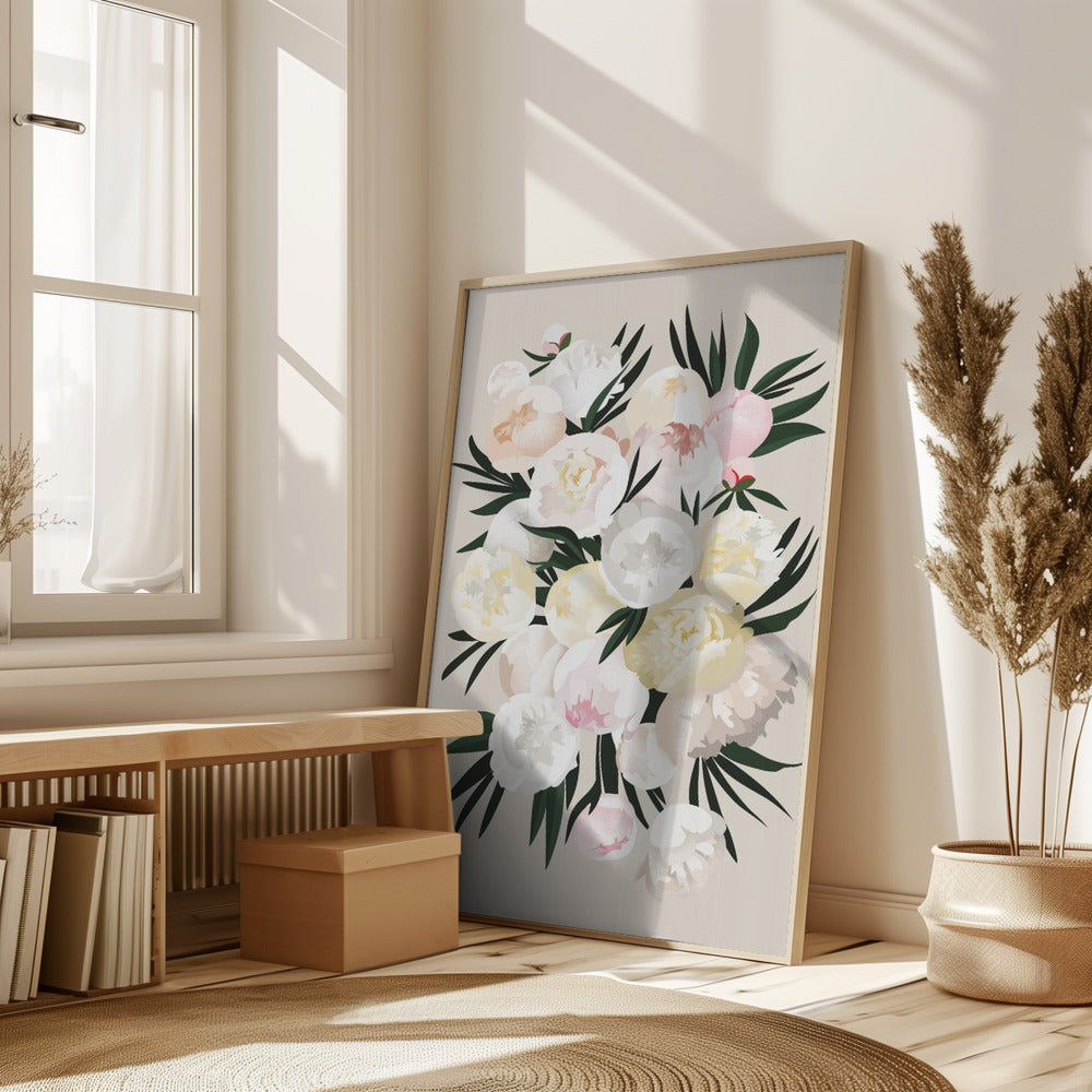 Dara bouquet in beige Poster