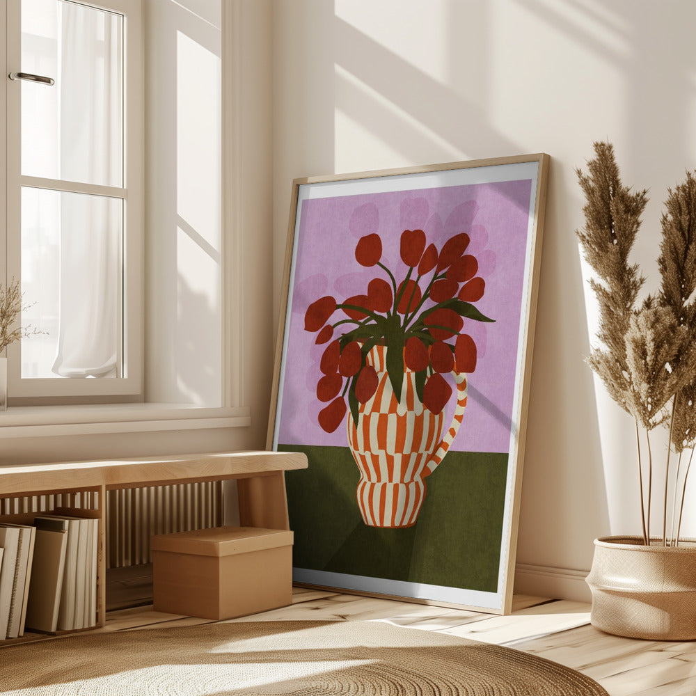 Flower Vase 1ratio 2x3 Print By Bohonewart Poster