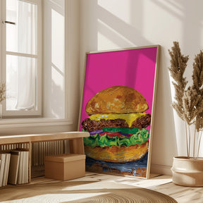 Burger Pink Poster