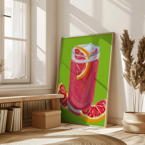 Grapefruit Paloma Pistachio Poster