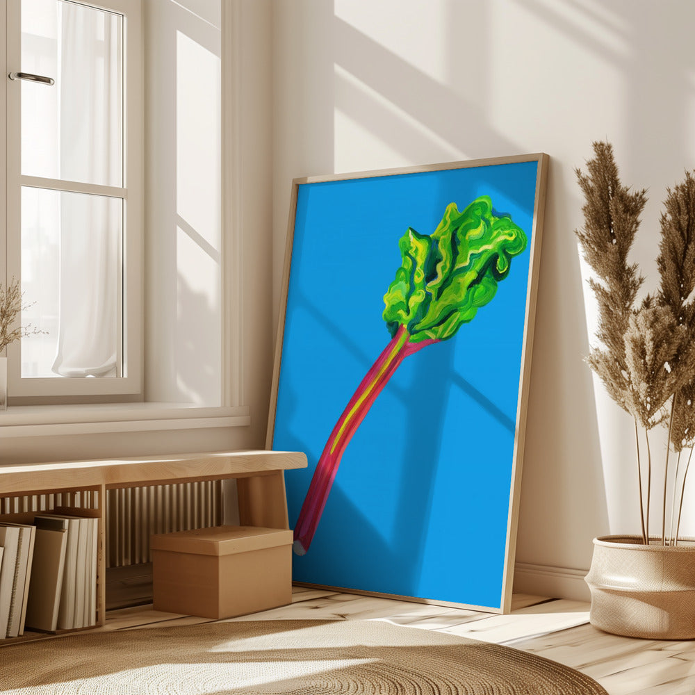 Rhubarb Light Blue Poster