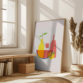 Still Life With Wine and Bottles Poster