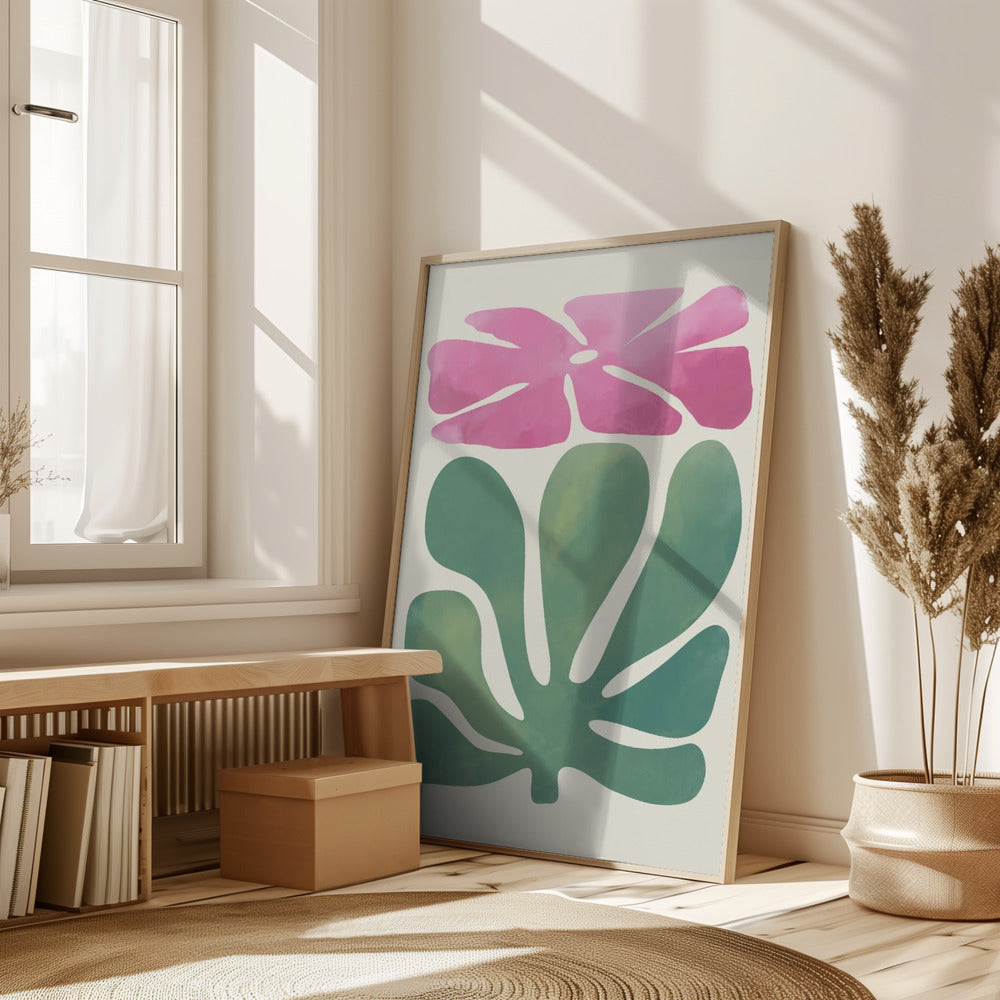 Watercolor Pink Floral Poster