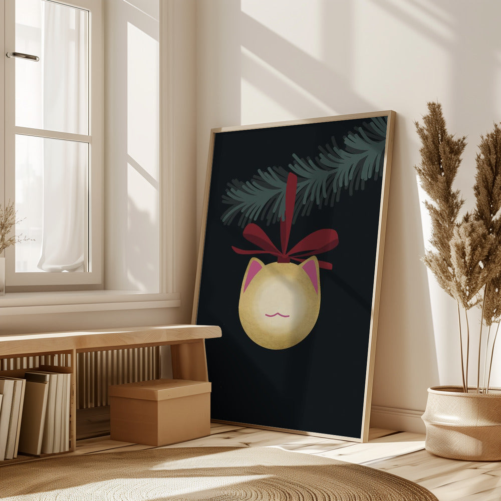 Meowrry bauble (black gold) Poster