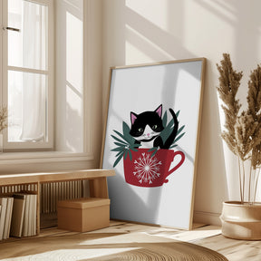 My cat Coco in a holiday mug Poster