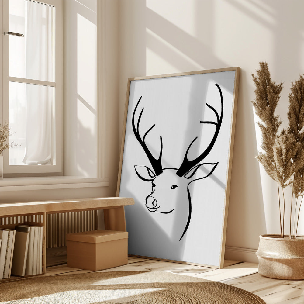 Reindeer head Poster