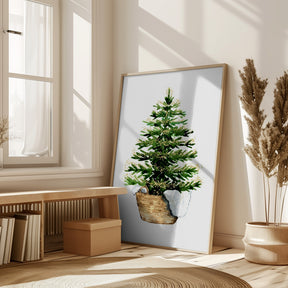 Cozy watercolor Christmas tree (2) Poster