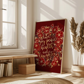 Holiday wishes - red Poster