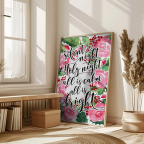 Floral silent night Poster