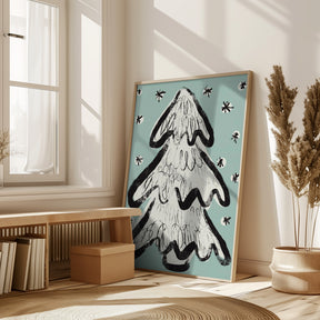 Christmas Tree And Snow Poster