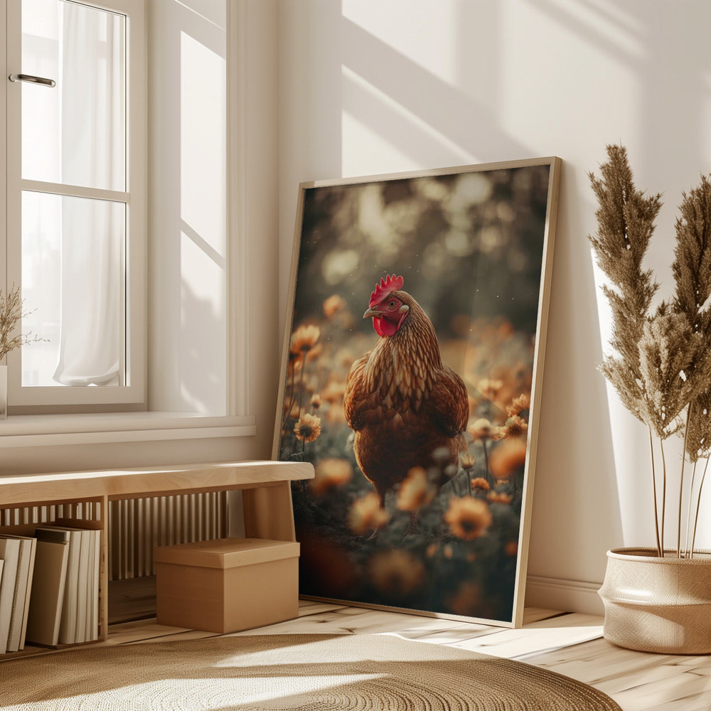 Chicken Portrait Poster