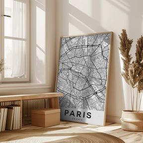 Paris White Poster