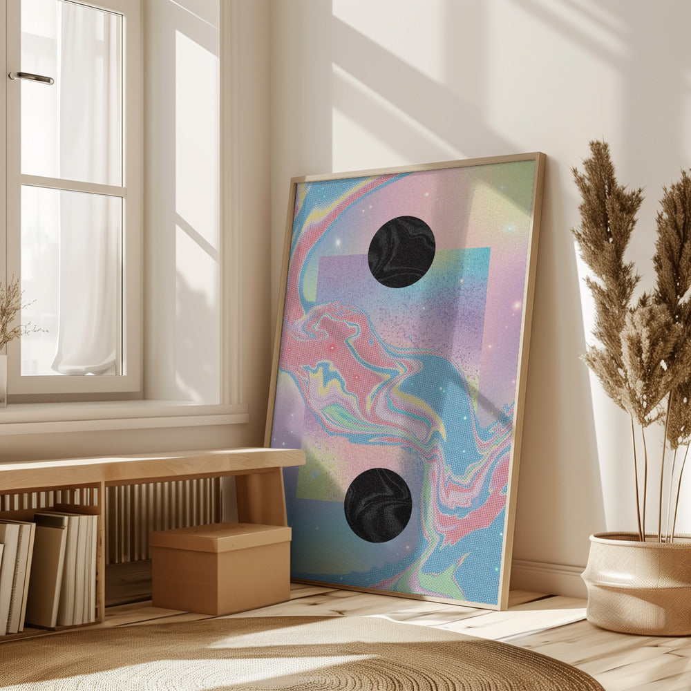 Black Hole Pastel Cosmos Poster