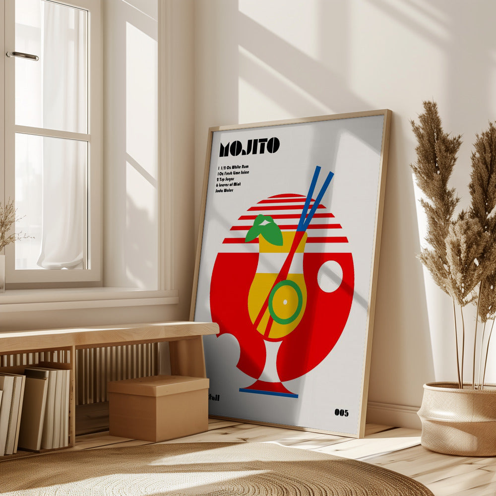 Mojito Bauhaus Cocktail Poster