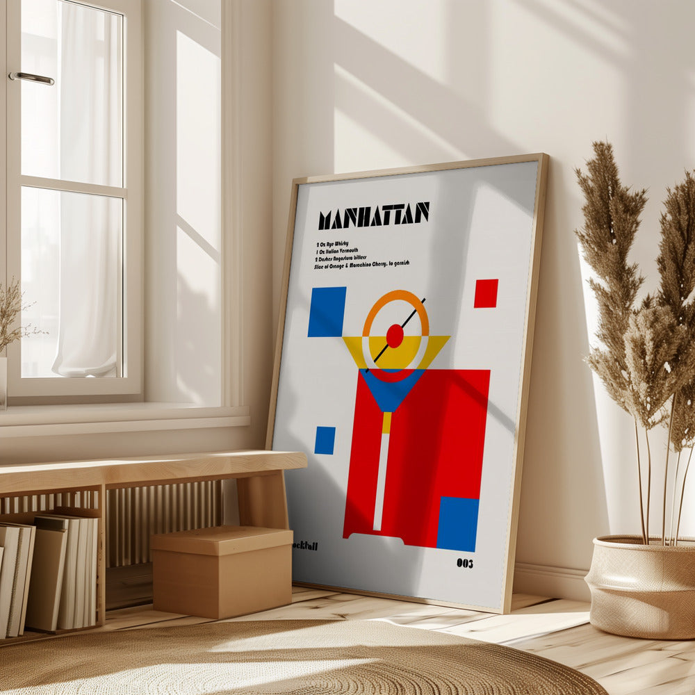 Manhattan Bauhaus Cocktail Poster