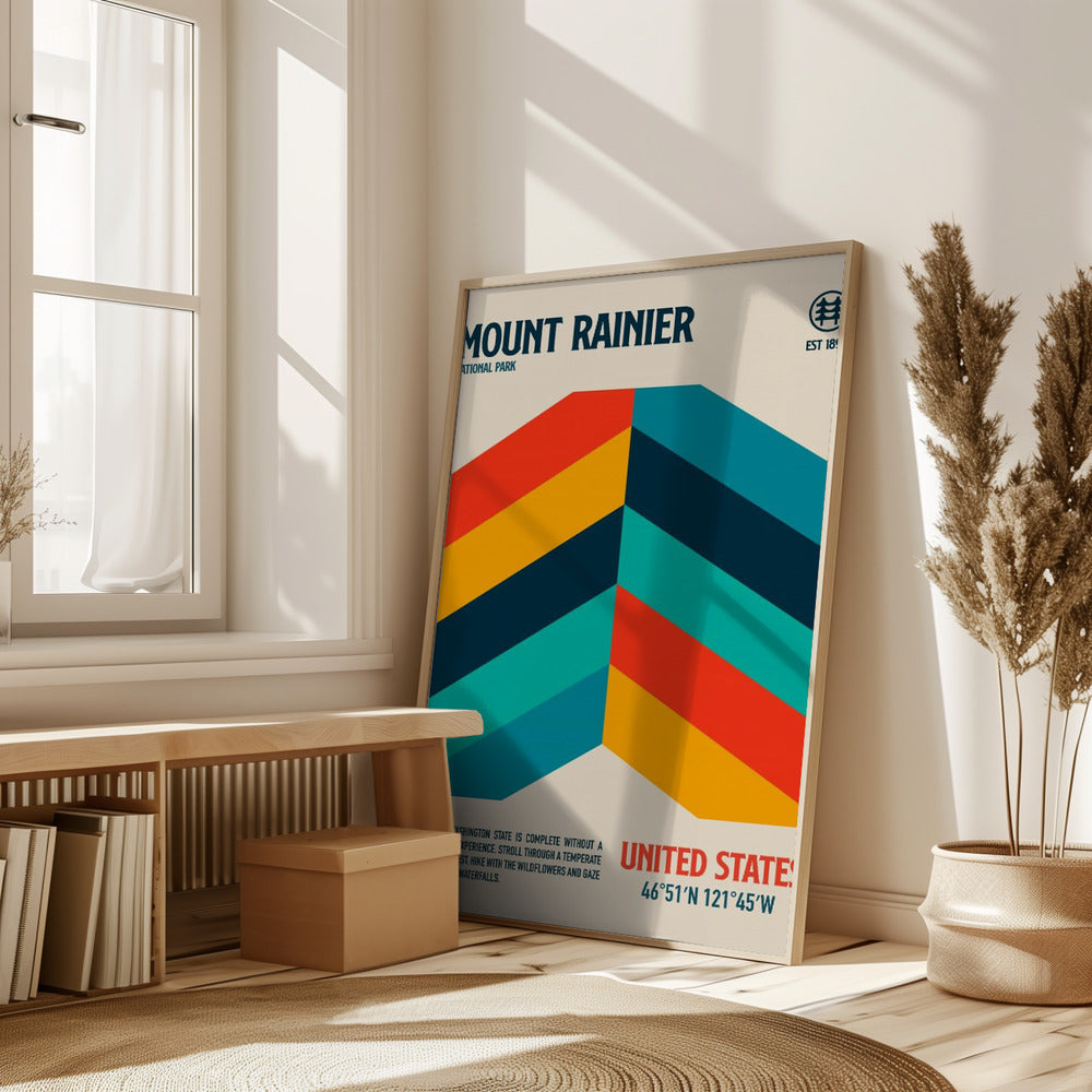 Mount Rainier National Park Travel Poster Poster