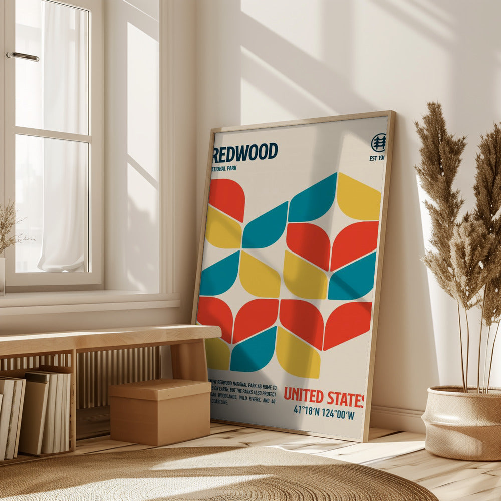 Redwood National Park Travel Poster Poster