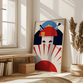 Geisha Girl Retro Minimalist Design Poster