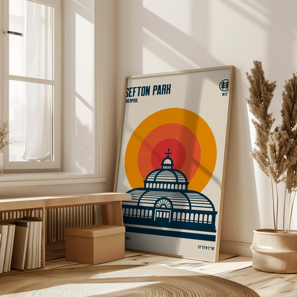 Sefton Park Palm House Travel Print Poster