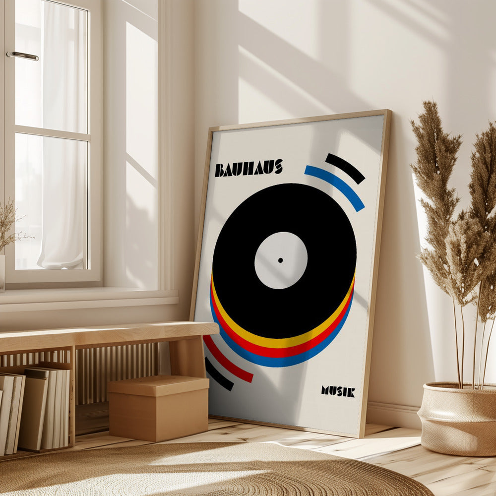 Bauhaus Musik Retro Illustration Poster