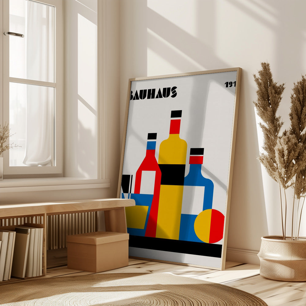 Bauhaus Wine Print Poster