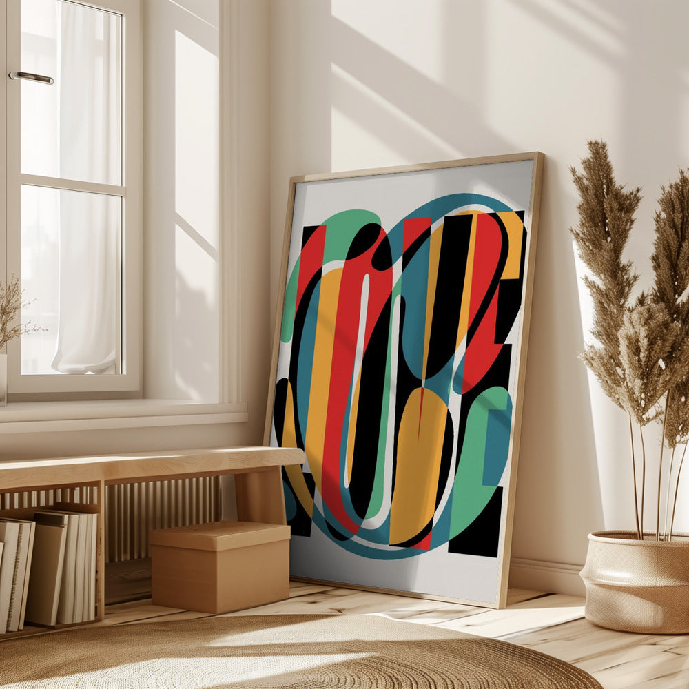 Love Abstract Design Poster