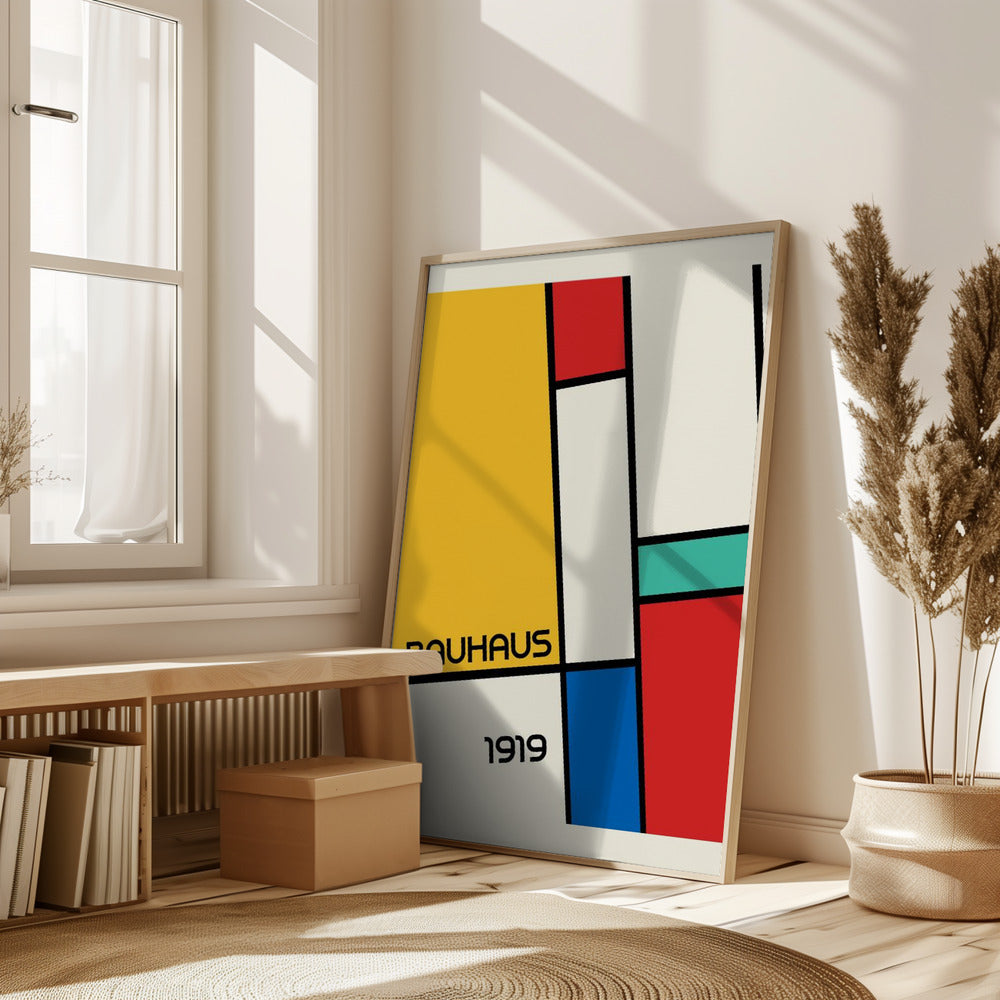 Bauhaus Geometric Design Retro Poster