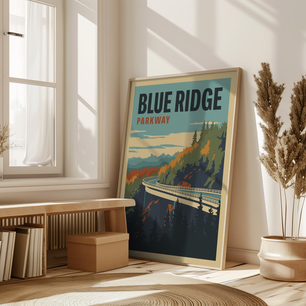 Blue Ridge Parkway Travel Print Poster